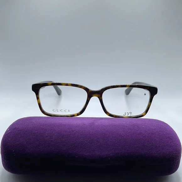 NWOT! Gucci unisex optical frames. Tortoiseshell frames with gold logo.